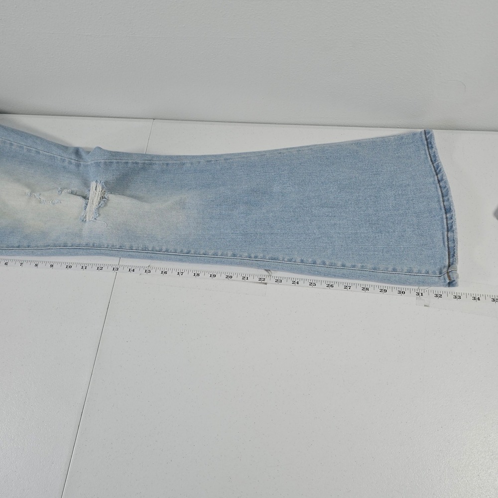 KanCan Women Light Wash Distressed Flare Leg Jean KC7189L Size 11 29 Distressing - Picture 4 of 9